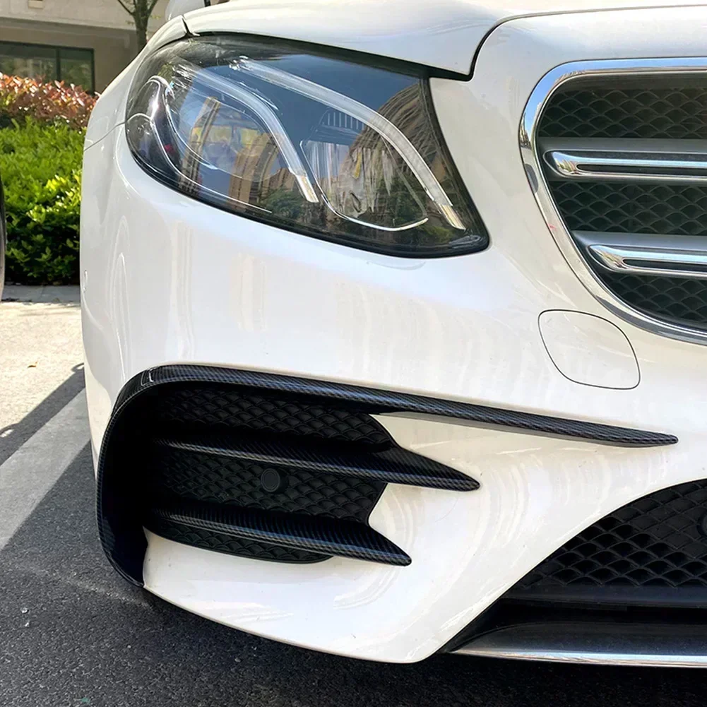 For Mercedes Benz E-Class W213 S213 Pre-Facelift 16-20 for AMG LINE for AMG E43 Front Bumper Lip Splitter Spoiler Fog Light Trim