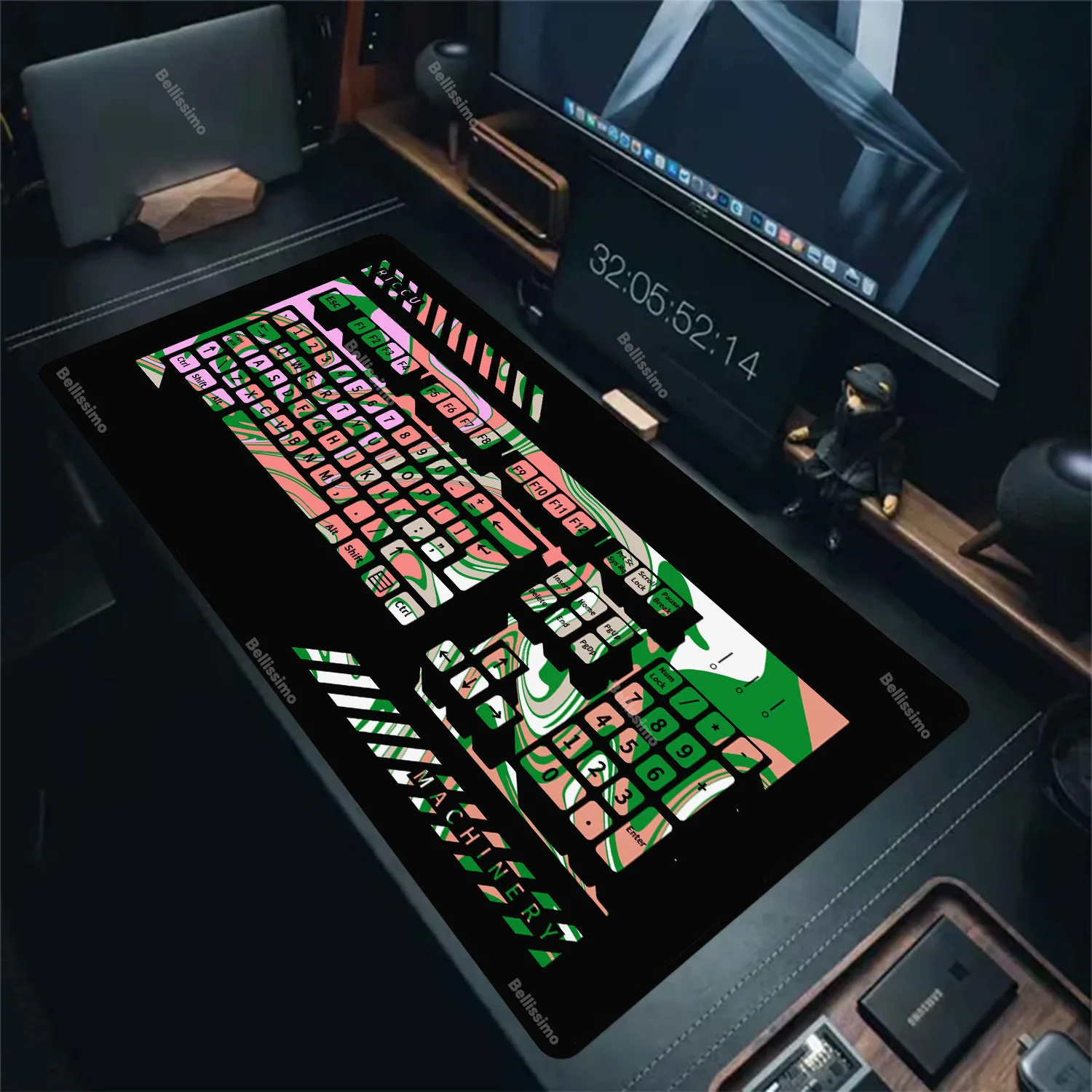 

Art Keyboard Strata Liquid Mousepad 900x400 Black Desk Protector Mat On The Table Pads Laptop Computer Mouse Pad Xxl Desk Mats