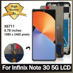 Infinix Note 30 Note30 5G X6711 LCD 디스플레이 터치 스크린 디지타이저 어셈블리 수리 교체 부품 용 6.78 