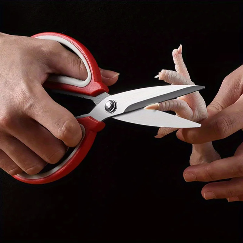 Multi-functional kitchen scissors Kill fish cut vegetables Roast broiler duck bone large stainless steel strong scissors L9195