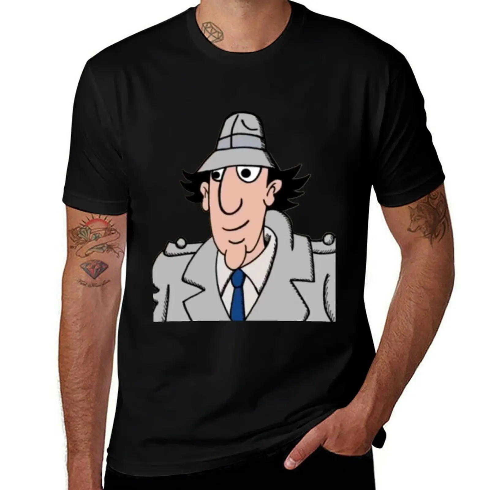 Inspector Gadget brown bricks T-Shirt t shirts for man slim fit T-Shirt