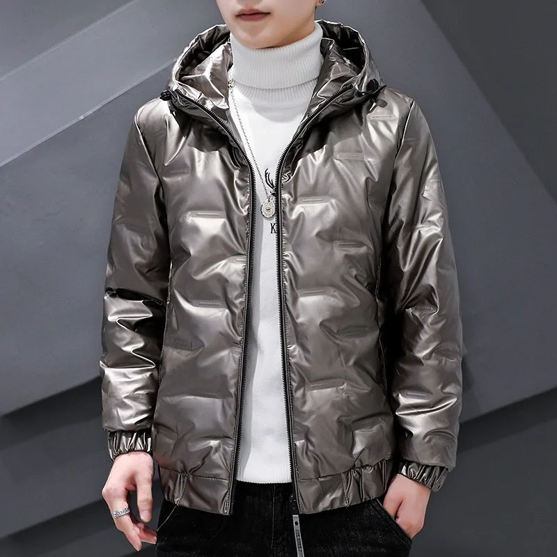 Winter Mens Hooded Down Coats Warm White Duck Down Jacket Men Fashion Youthful Vitality Outerwear Man Plus Size 5XL