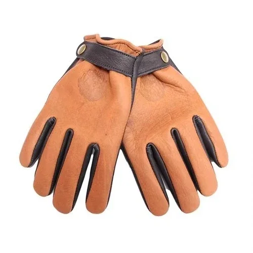 Deerskin for Harley Indian VESPA Latte Triumph Rider Vintage Locomotive Gloves