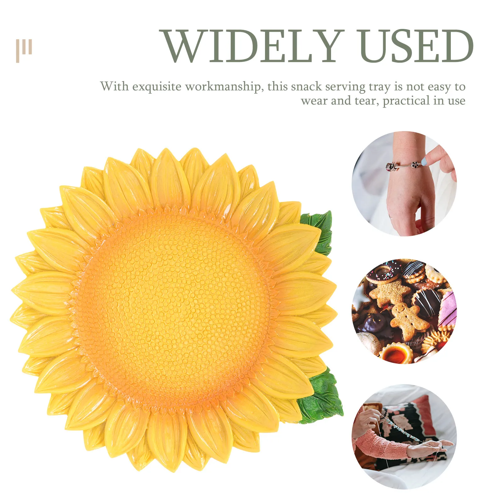 

Sunflower Shape Dessert Plate Snack Serving Tray Jewelry Display Tray Exquisite Gift Home Decoration Dried Fruit Platter