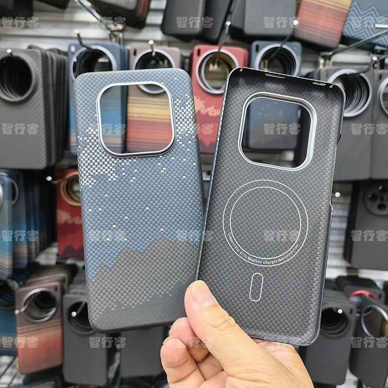 

ZXKE True Fiber Case for Honor GT Pro, Embedded Iron Sheet, Magnetic Car Support, Magsafe 600D Aramid Fiber Shell