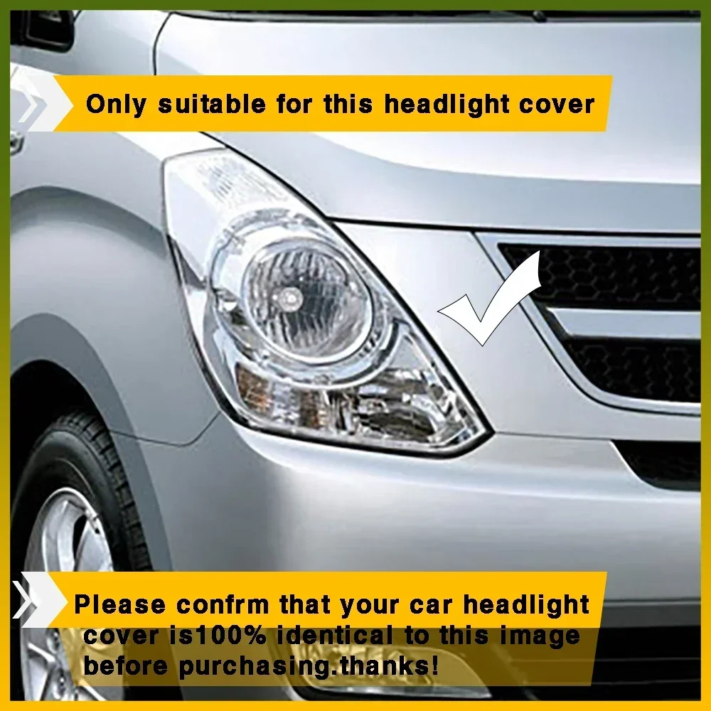 For Hyundai H1 2010 2011 2012 2013 Headlight Lens Cover Lampshade Transparent Car Front Headlamp Shell Left Right Plastic Cover view 5