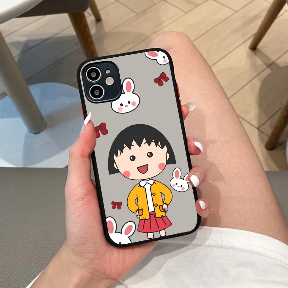 Cartoon C-Chibi M-Maruko-Chan Phone Case For iPhone 14 X XR XS 7 8 Plus 11 12 13 pro MAX 13mini Matte Shockproof Case