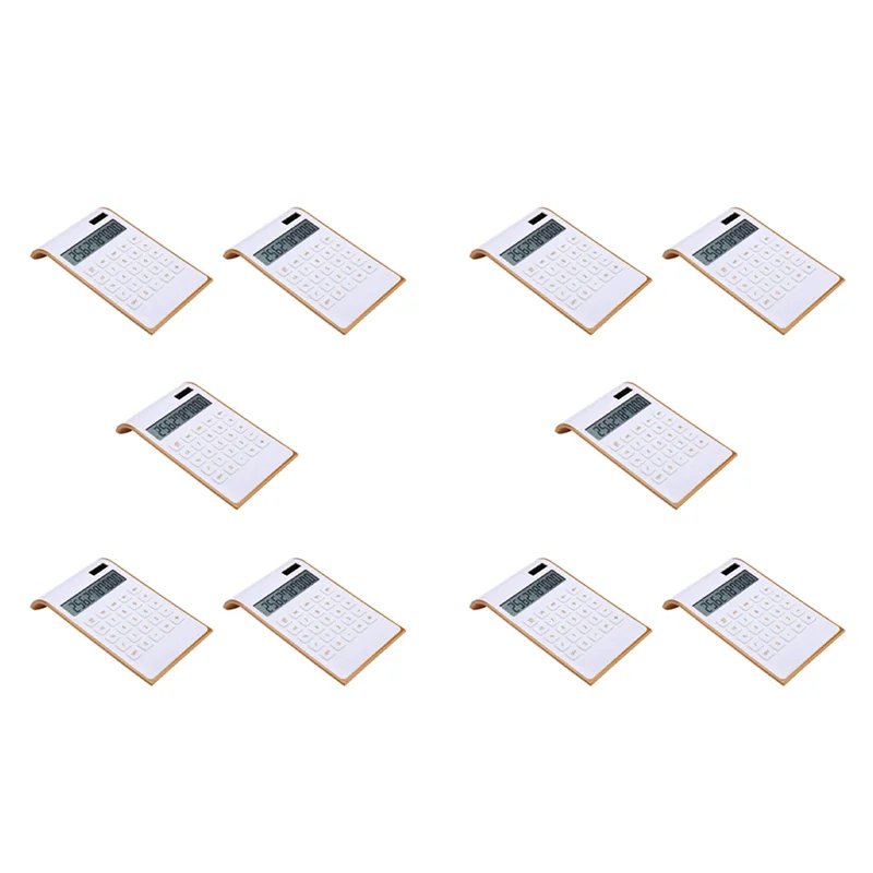 10X Calculator, Slim Elegant Design, Office/Home Electronics, Dual Powered Desktop Calculator, Solar Power, 10 Digits