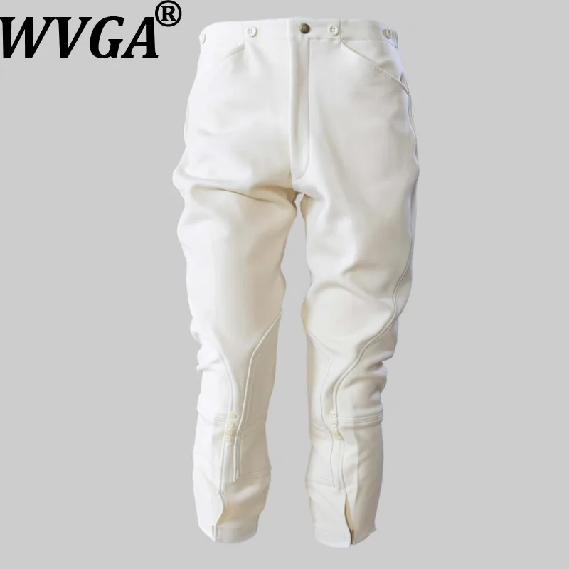 

WVGA Spring Autumn New Man Starry Sky Pattern Trendy Woolen Breeches Mid-Waist Niche Chic Ankle-Length Slim Fit Pants Ins W12743