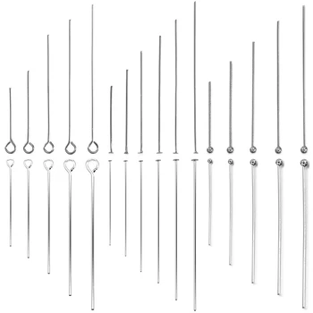 100Pcs/Lot Stainless Steel Headpin Diy Jewelry Accessories Earrings Beading Eye Pins Flat…