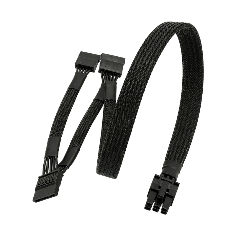 U55C Efficient 6Pin To 3SATA Power Connectors Cable For PC Upgrades