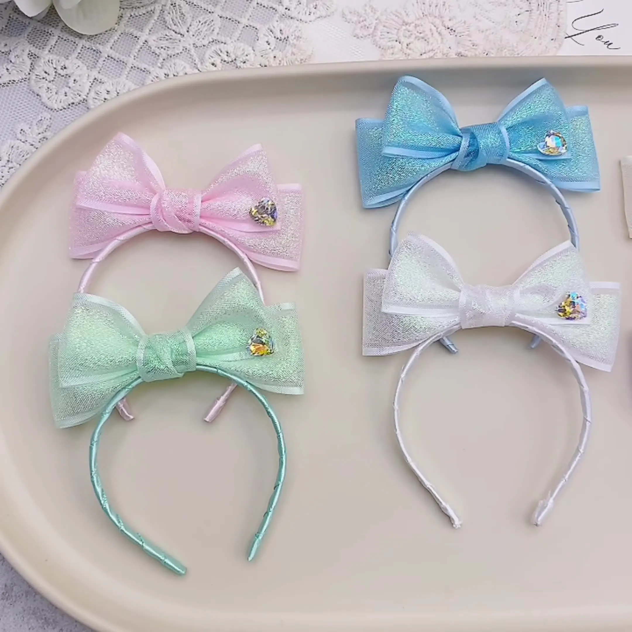 

17cm Labubu Clothes Doll Outfits Labubu Handmade Colorful Bow Mini Headband DIY Doll BJD Doll Decoration Hair Accessory Labubu