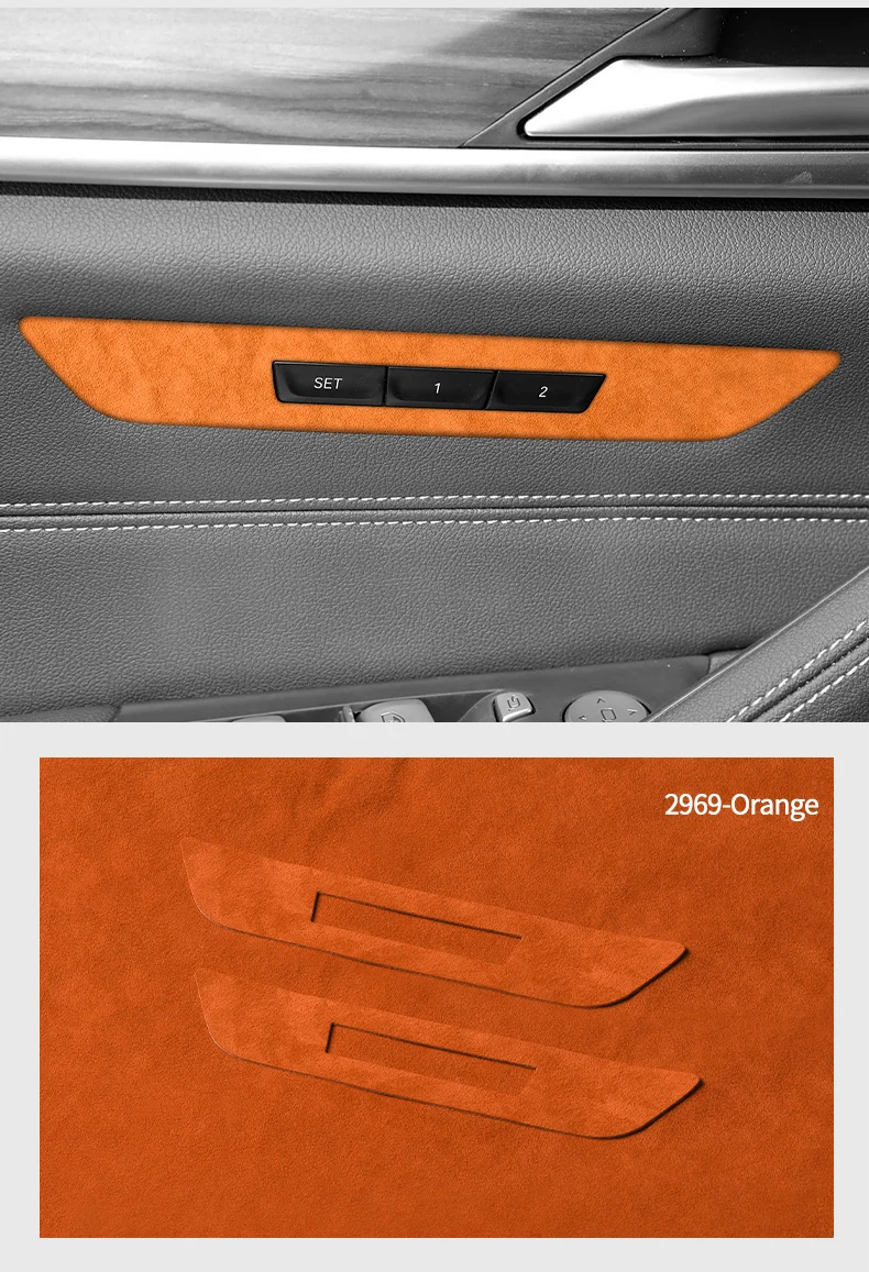 Hergestellt aus Alcantara für BMW 5er G30 G38 6GT, seitliches funktionelles Panel der Autositzverkleidung, Aufkleber für den Innenbereich, individuelles Tuning-Zubehör – Detail 12