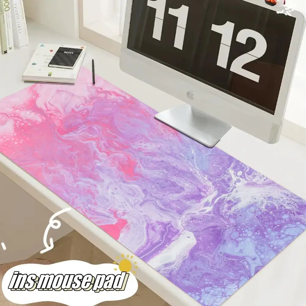 Magma liquid marble lines Mouse Pad Tablet mouse Pad Laptop xl desktop 9 cute HD Rainbow Gaming keyboard pad, csgo Player, 90x40