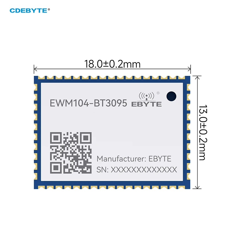QCC3095 Blue-tooth Audio Module V5.4 Protocol 240MHz CDEBYTE EWM104-BT3095 Support aptX/AAC/SBC Noise Cancellation UART 200m