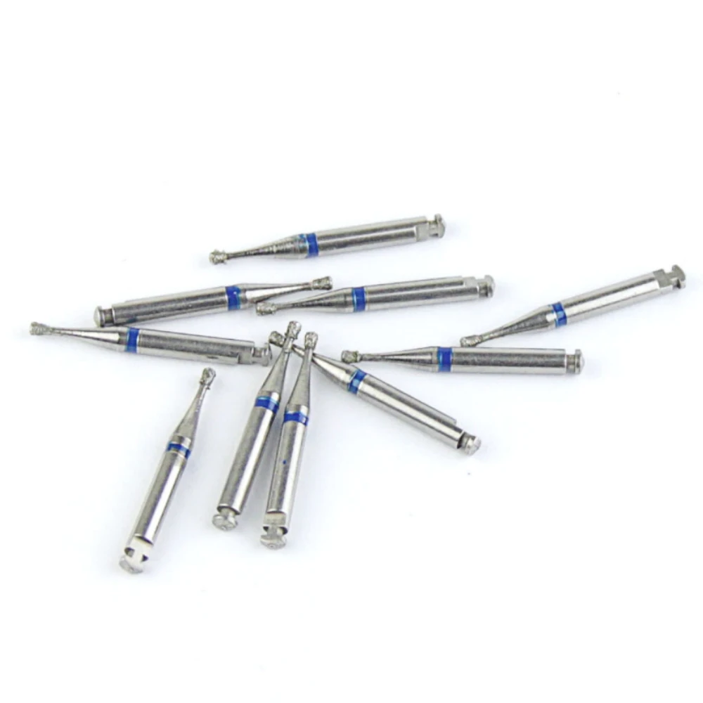 10 Pcs Dental Diamond Burs Drill For Ra,Ca 204 22mm Low Speed Handpiece 2.35mm Dental Tool Ra Polishing Burs