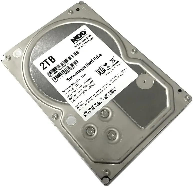 2TB Surveillance Hard Drive 7200RPM 32MB Cache SATA 3.0Gb/s 3.5inch for CCTV DVR
