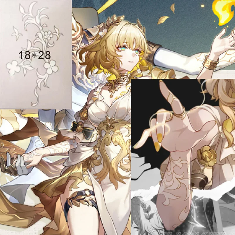 

Honkai Star Rail Aglaea Косплей Татуировки Наклейки Руки Тела Tatouage Наклейки Хэллоуин Вечеринка Карнавал Ролевая Игра Аксессуары Наклейка