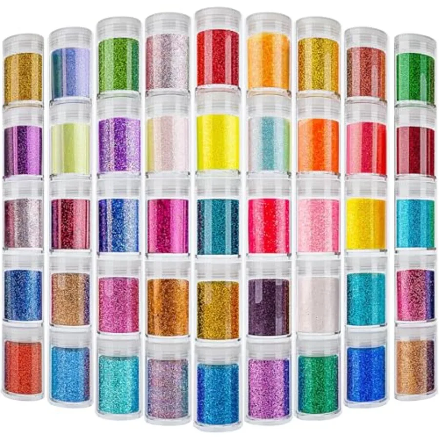Fine Glitter for Epoxy Resin, Set of, Extra Fine Craft Glitter Powder, Assorted Nail Arts Glitter, Cosmetic Powder for Body Fac