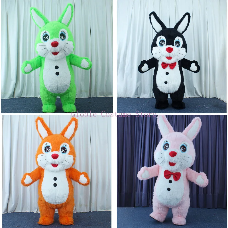 

Inflatable Rabbit Mascot Costumes Adult Kids Halloween Carnival Cosplay Mascot Blow up Easter Bunny Suit Various Style Mascot