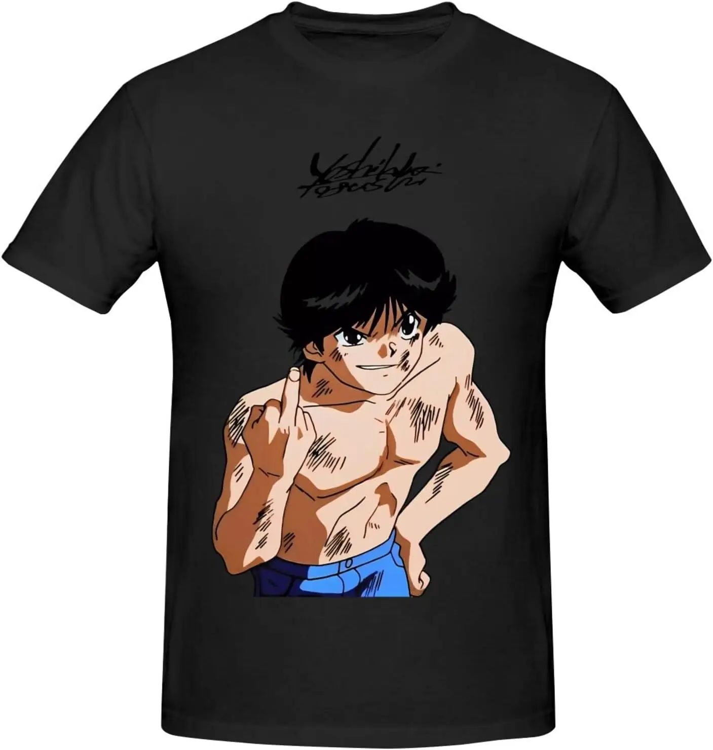 

Anime Yu Yu Hakusho Shirt for Men Fashion Casual Cotton Custom Short Sleeve Tshirt Cool Tees Top Black
