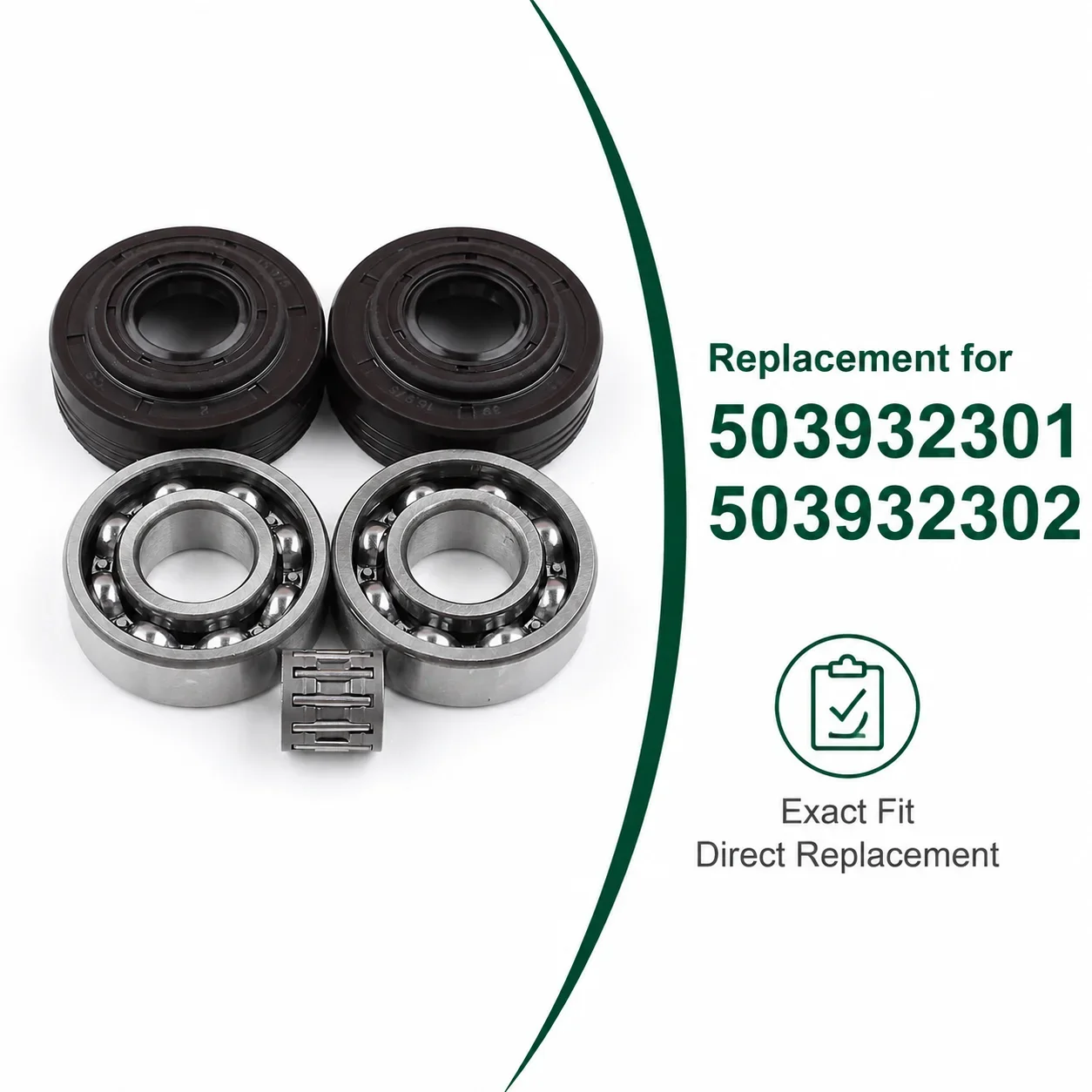 Crankshaft Crank Bearing Oil Seal Kit Ball Piston Bearing For Husqvarna 340 345 346 350 EPA Chainsaw OEM 503932301 503932302
