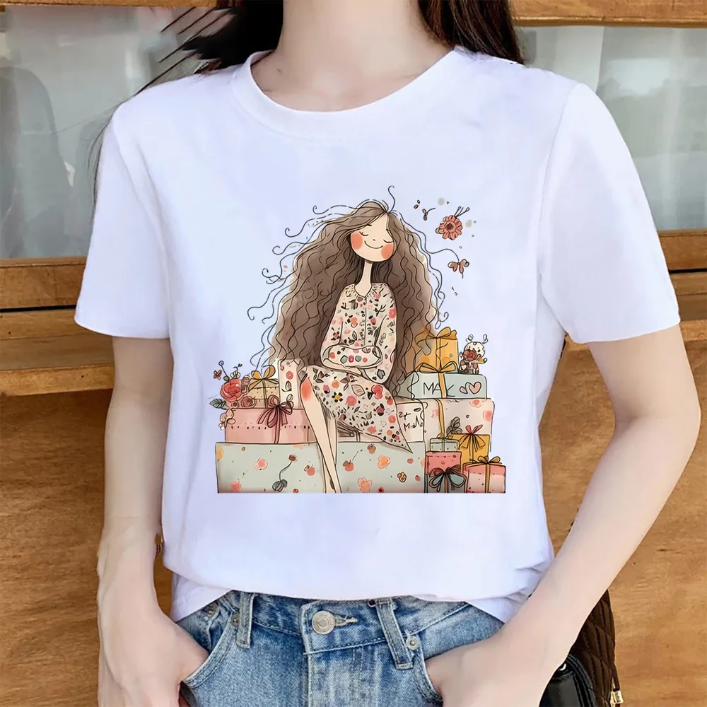 Women's Round Neck Short Sleeve Fashion Design A Round Neck Short Sleeve for Hair Generation Tops  Oversized T Shirt