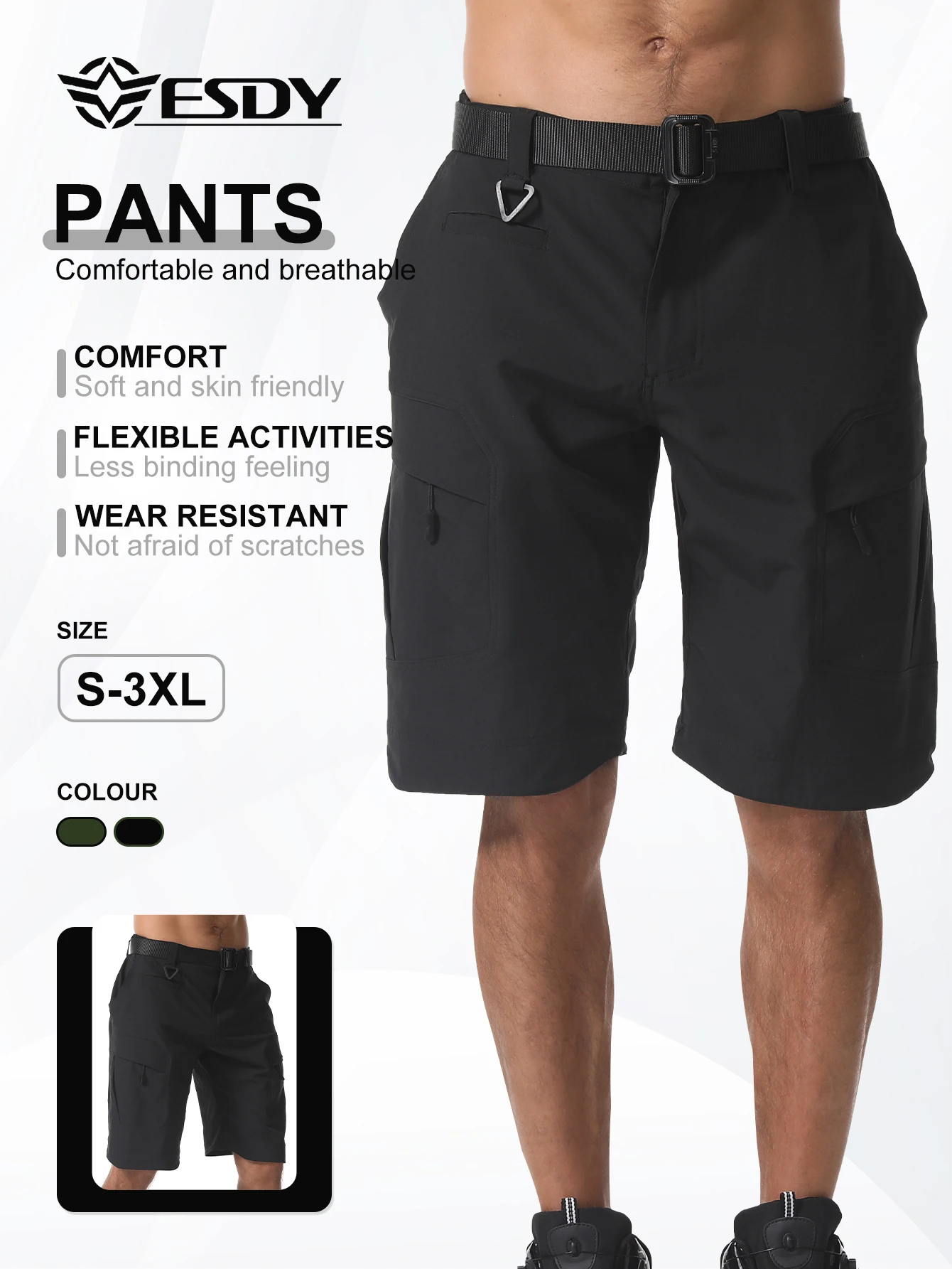 

Men's Quick-Drying Shorts Summer Breathable Ice Silk Quick-Drying Sports Shorts Outdoor Fitness Running Mountaineering Beach Pants Multi-Flap Pocket Pants Overalls Casual Pants