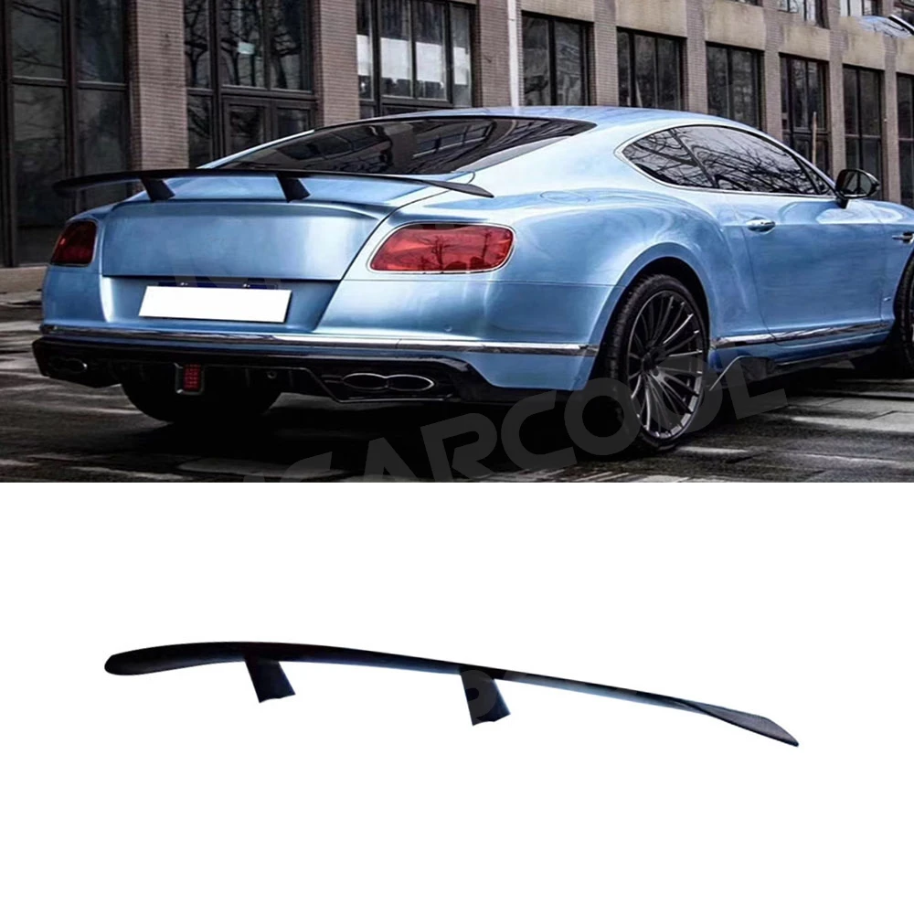 Spoiler sayap belakang serat karbon, untuk Bentley Continental 2015 2016 2017 mobil Duckbill Spoiler ekor belakang FRP