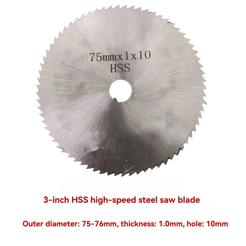 Disco de corte de 75Mm para amoladora angular de 10Mm, hoja de sierra Circular de Metal, aleta plana, almohadillas de lijado, herramienta-BAAQ, 6 uds.