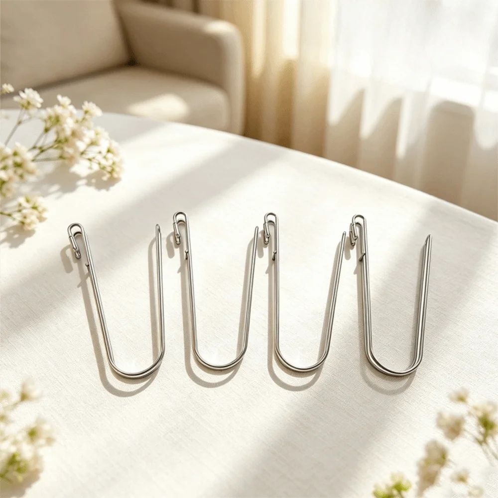 4PCS U Shape Hanging Cup Drying Hook Stainless Steel Space Saving Sink Side Bottle Draining Rack Bold Corrosion-resistant