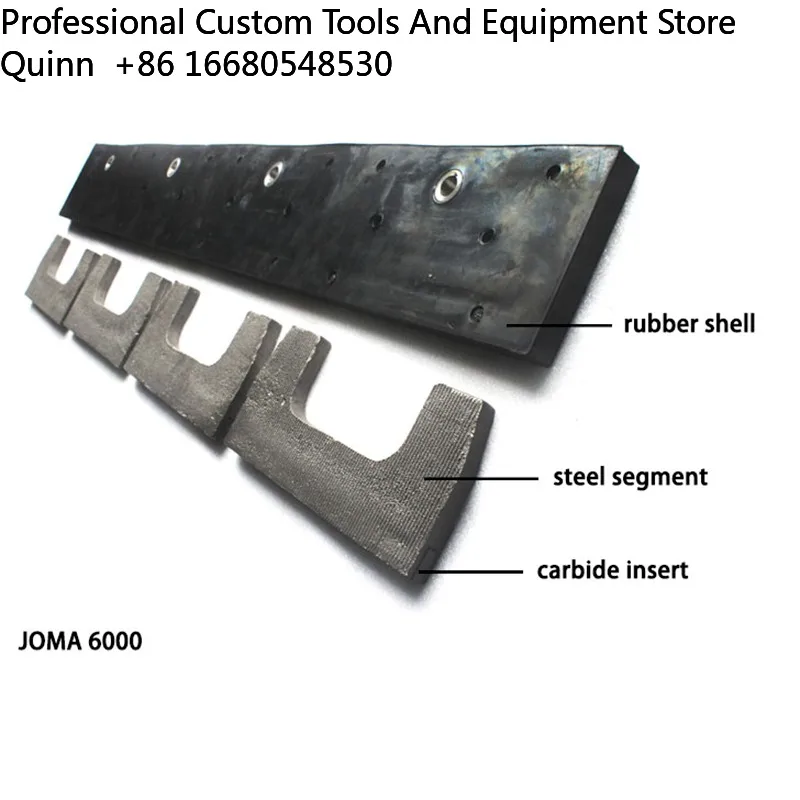 JU36 X 5 X 7/8 Single Carbide Insert Snow Plow Blade for Underbody or Motor Grader Mold Board Use Truck Plows Motorgrader