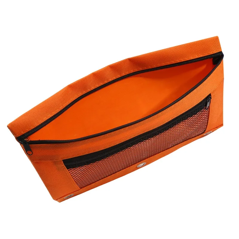 Double Zipper Pencil Pouch Case B5 Binder Zipper File Storage Oxford Cloth Stationery Storage Bag File Pocket Waterproof Pen Bag