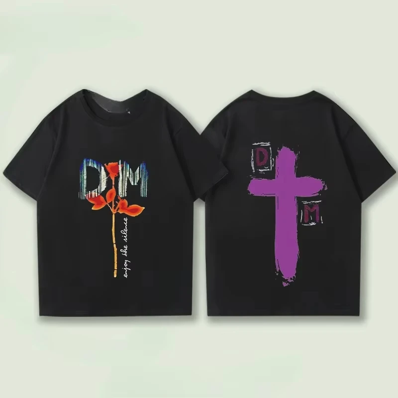 

2025 Men's Women's T-Shirt Casual Depeche Negative Skull Pattern Cotton T-Shirt Graphic Top Clothing Streetwear Harajuku
