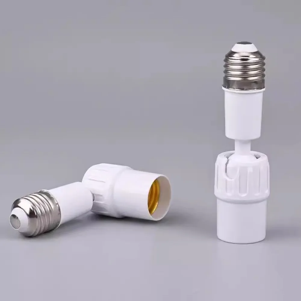 Universal E27 Bulb Holder Converter Adjustable Rotatable Socket Extension Flexible Connector For Indoor Lamp Lighting