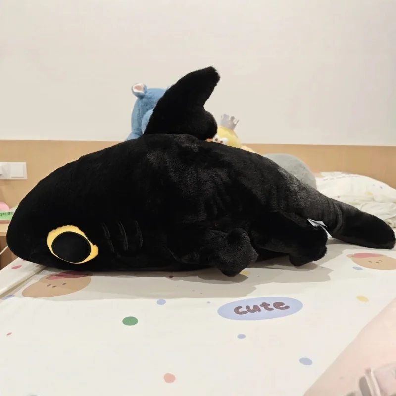 

70cm Black Sharkitty Heyhey Kawaii Plush Toy Creative Cartoon Stuffed Doll Anime Peripheral Toy Sleeping Pillow Decoration Gift