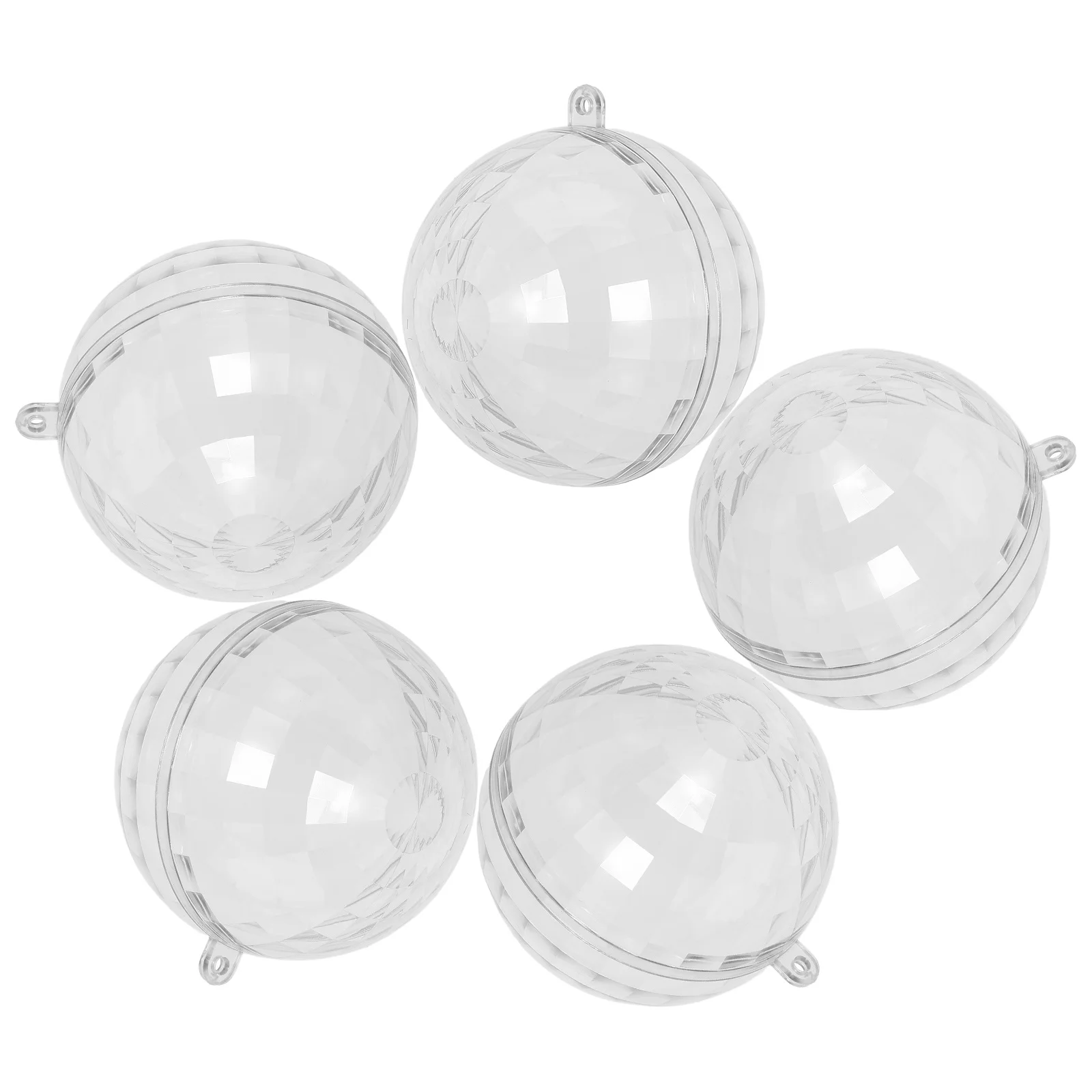 

5Pcs Hanging Disco Ball Boxes Transparent Favor Containers Reflective Faceted Surface for Party Wedding Celebration Decorative