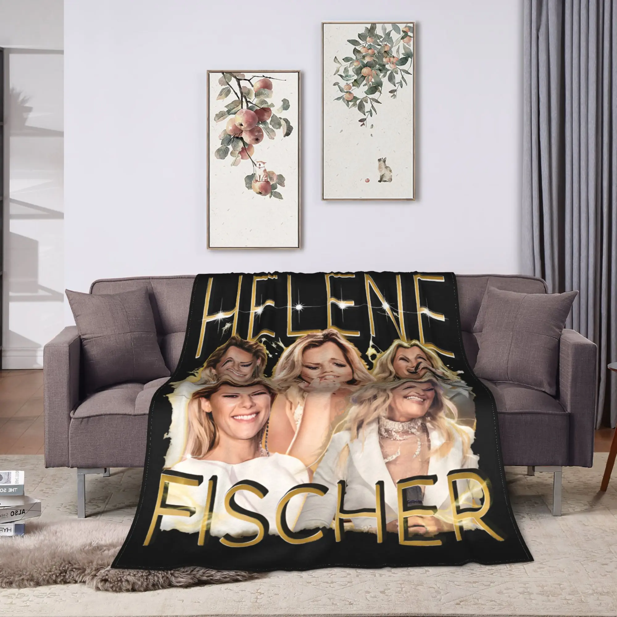 Helene Fischer German Singer Plush Blanket Kids  Flannel Throw Blanket For Living Room Super Soft Design Quality Bedspread