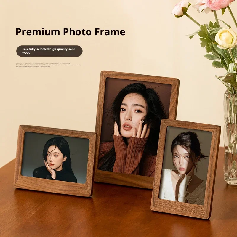 Black Walnut Solid Wood Picture Frame Set - High-End Display Frames for Home Décor, Premium Quality Art Frames
