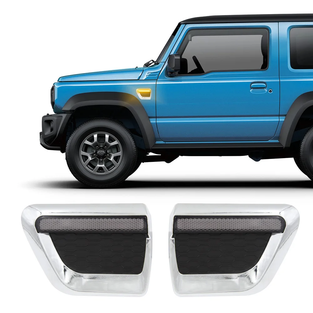 

Фонарь на крыло автомобиля July King для Suzuki Jimny 2019-2026, 6000K LED боковые ДХО + последовательные желтые поворотники + белая габаритная лампа