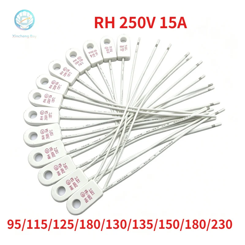 RH 95C 115C 125C 130C 135C 150C 180C 230C 240C Degree RH Cutoff Temperature Fuse 15A 250V Fan Motor Thermal Fuse