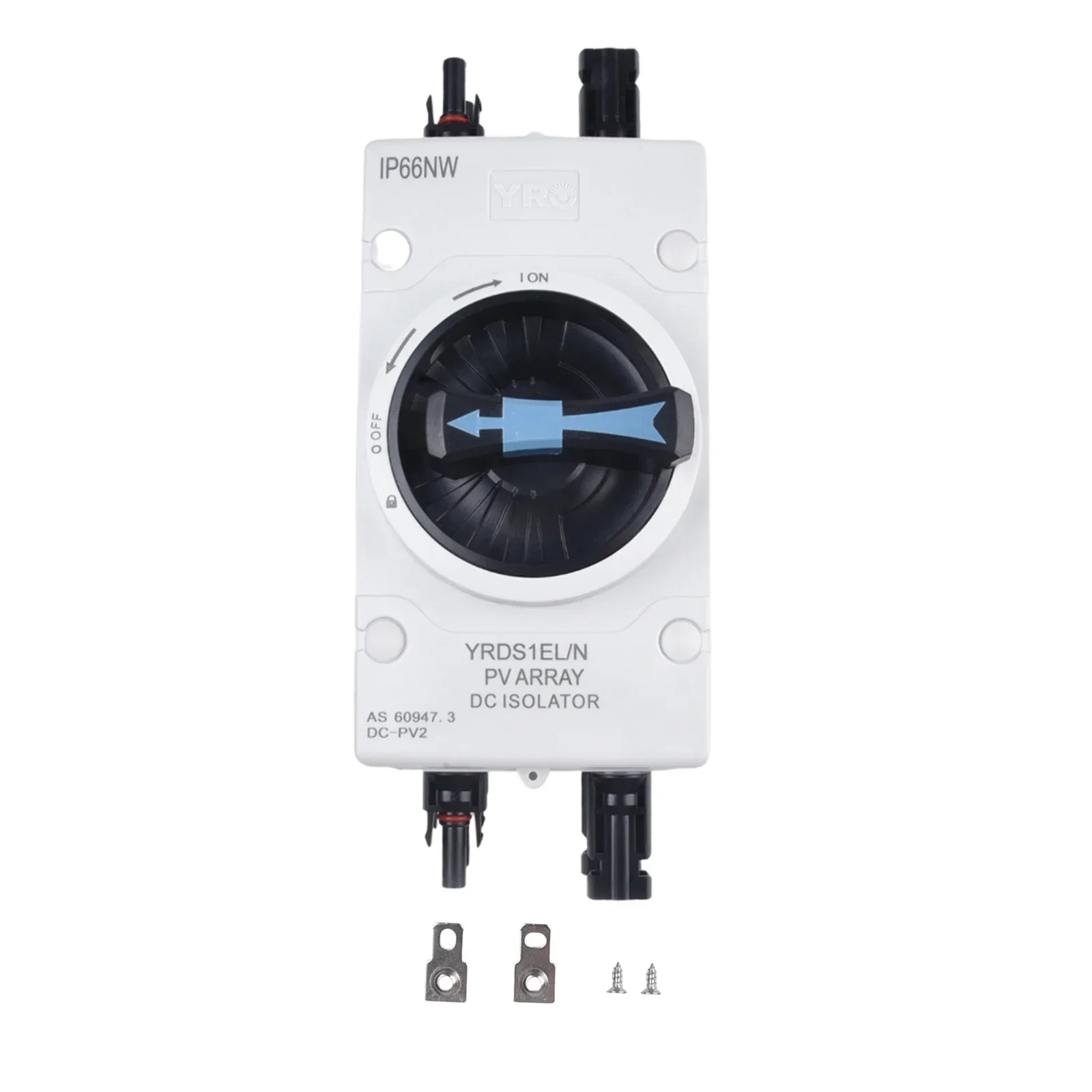 Accessories Switch Waterproof Wall Mounting 4P ABS DC Disconnector For 2 Strings IP66 Main Switch UV Resistant