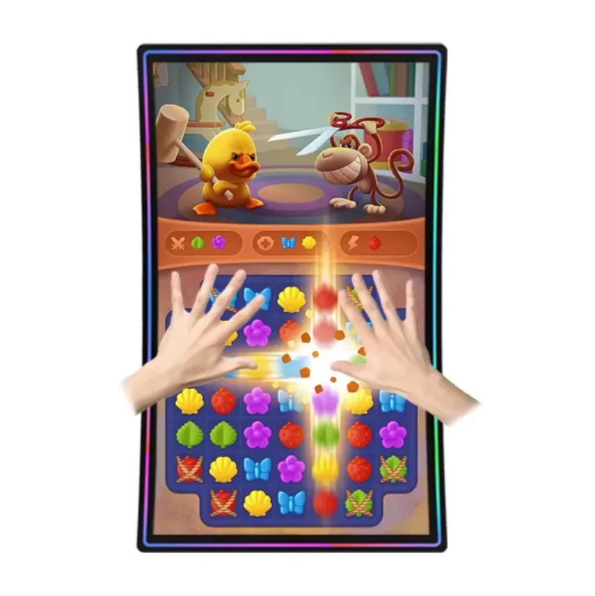 New Design 32/43/55 Inch Digital Curved Touch Screen Machine C-Shape Brightness with Integrated USB Interface