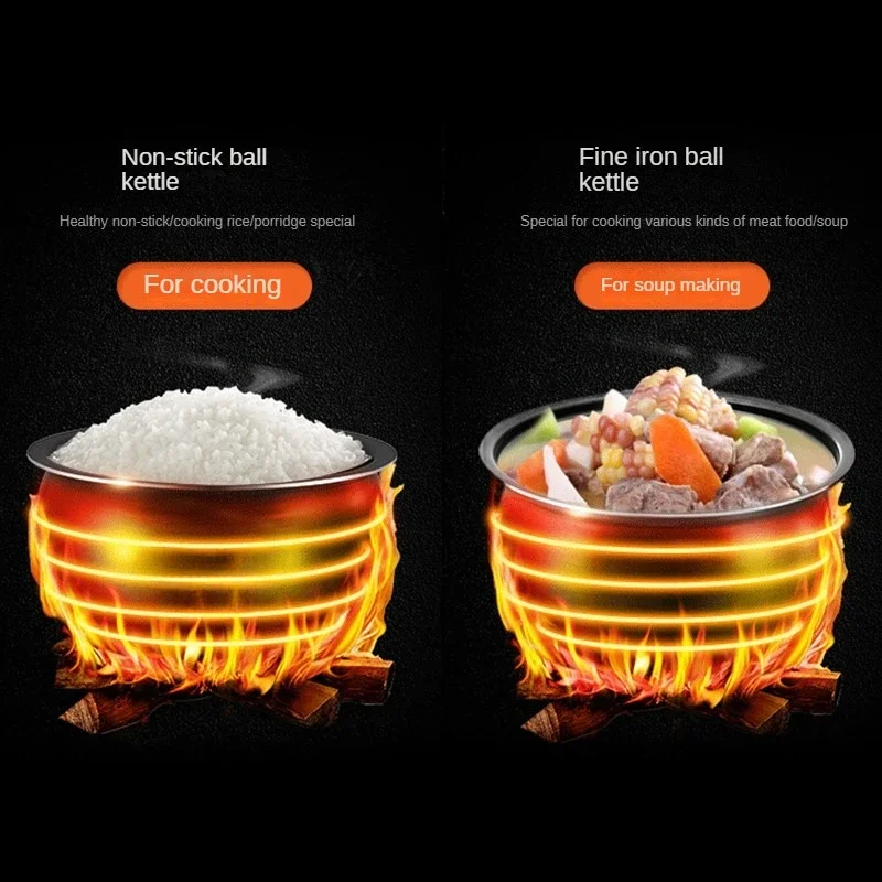 

Electric Pressure Pot Household Ball Cauldron Double Bladder Stainless Steel Inner Bladder Rice Cooker 5L 6L 220V