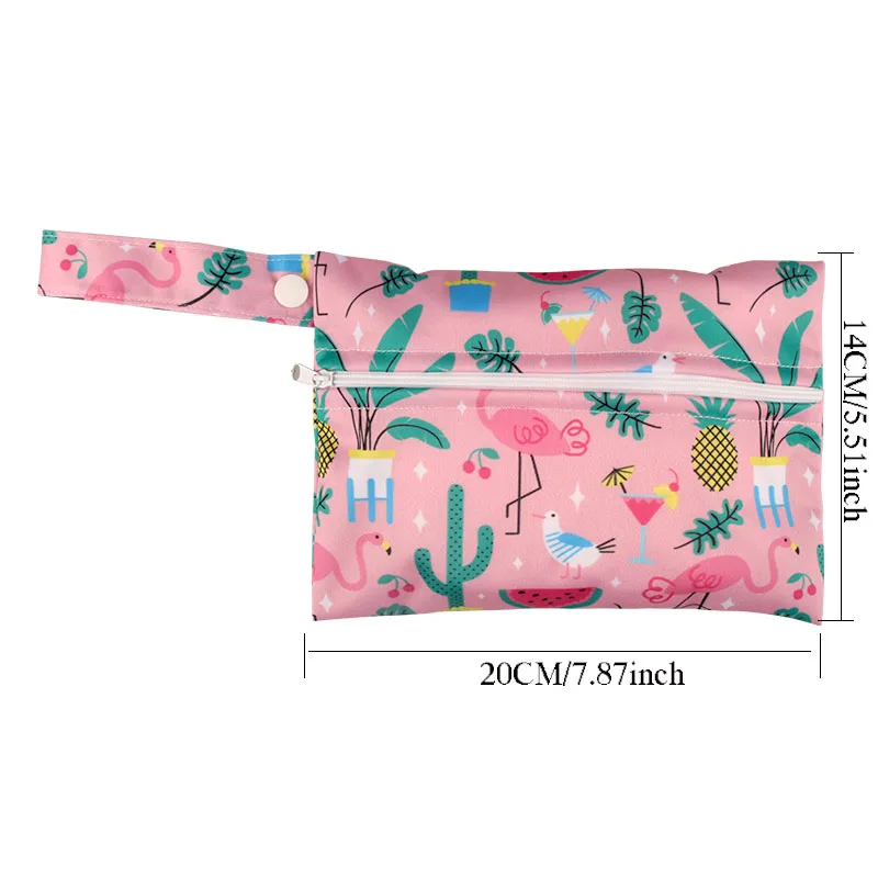 2 قطعة حقيبة مبللة لمنتجات الأطفال تخزين حفاضات القماش، مقاومة للماء ومتينة، تخزين الحفاضات ذات سعة كبيرة، حقيبة فصل جافة ورطبة #3