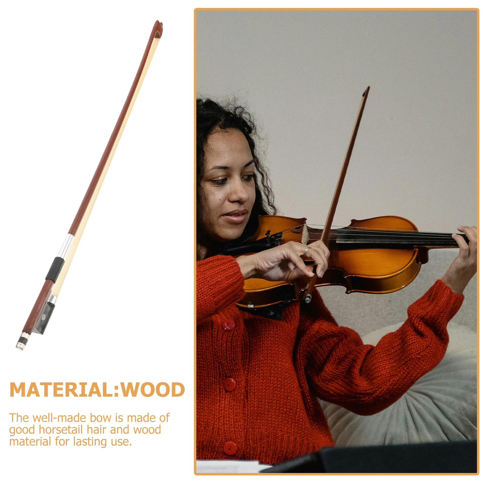 

Violin Bow Professional Bows for Beginners Wooden Replacement Accessories Child