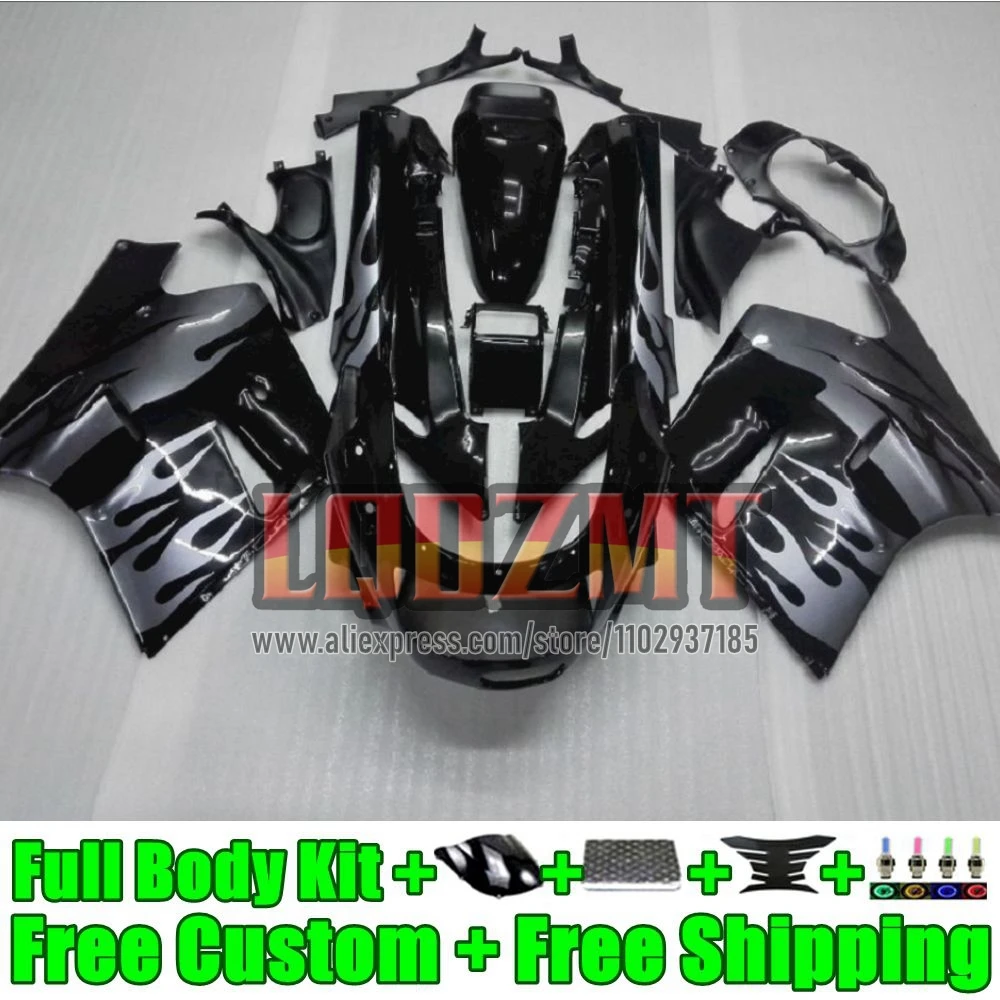 Frame For KAWASAKI flames silver NINJA ZX-11R ZX 11R ZX11 ZX-11 R 55No.59 ZZR1100 ZX11R 1990 1991 1992 ZZR 1100 90 91 92 Fairing