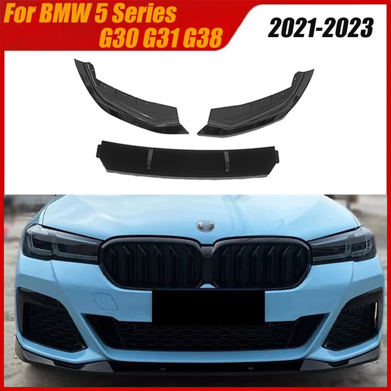 

Front Bumper Lip for BMW 5 Series G30 G31 G38 2021-2023 M Sport 3pcs Car Splitter Spoiler Air Vent Cover Body kits Tuning Parts