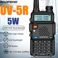 Baofeng UV 5R Walkie Talkie 5W Dual Band VHF UHF Long Range Two Way Radio High Power Emergency communication without network