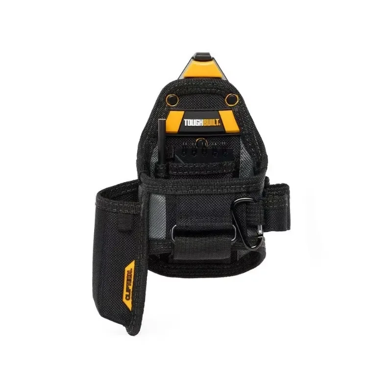 TOUGHBUILT TB-CT-25X ClipTech Hub Waist Pouch, Tape Measure & Utility Knife Storage Pouch with Notebook and Pencil Slot